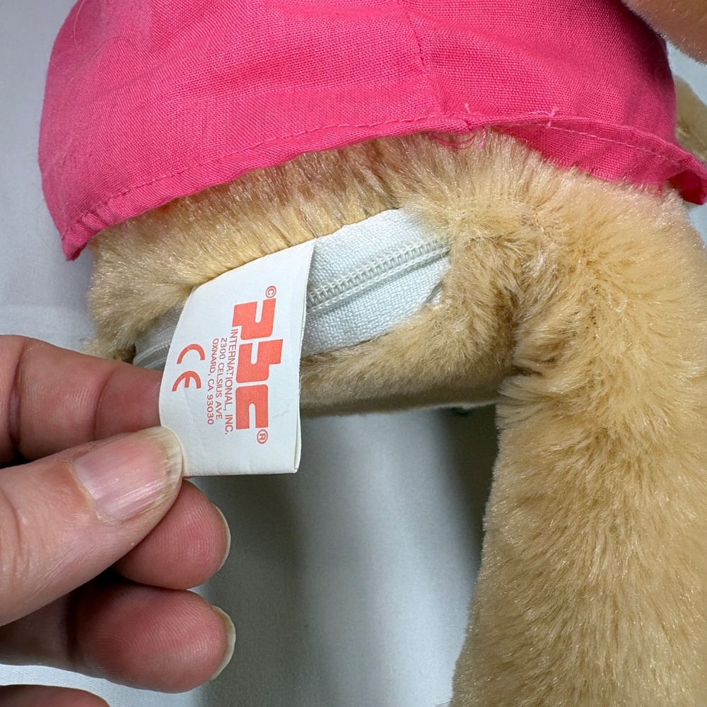 Chantilly Lane Nurse Bear Sings Pink Scrubs Top/Badge/Stet 19" Moves NO Sound - Picture 7 of 14